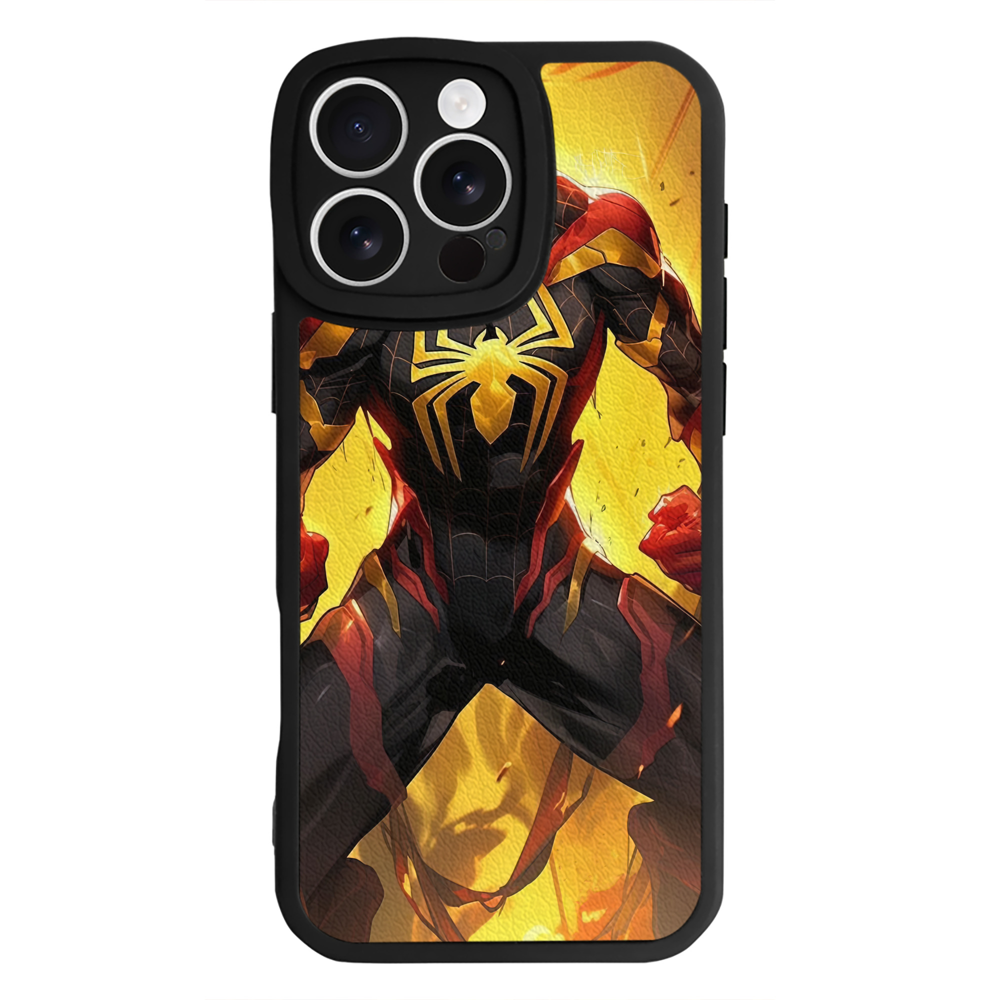 Spider Man スパイダーマン 【iPhone 16シリーズ対応】シリコンスマホケース（レザー調） 材質：シリコン